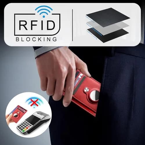Hawanik Slim Minimalist Front Pocket Wallet for Men | Airtag Holder, RFID Shield, Thin Card Case (3.3" x 4.1") thumbnail 4