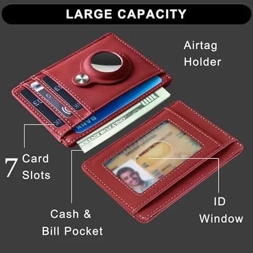 Hawanik Slim Minimalist Front Pocket Wallet for Men | Airtag Holder, RFID Shield, Thin Card Case (3.3" x 4.1") thumbnail 3