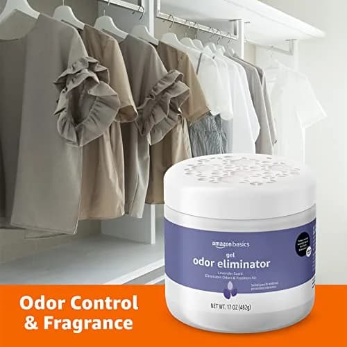 Amazon Basics Gel Odor Eliminator Lavender Scent 473ml (17 Oz) | Activated Charcoal Freshener thumbnail 2