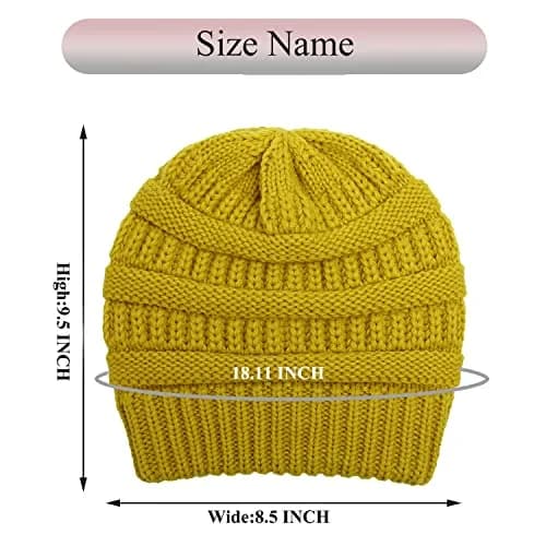Salalacap Womens Satin Lined Winter Beanie Cable Knit Thick Chunky Hat (Large-Slouchy-Black) | Warm, Moisture-Resistant thumbnail 7