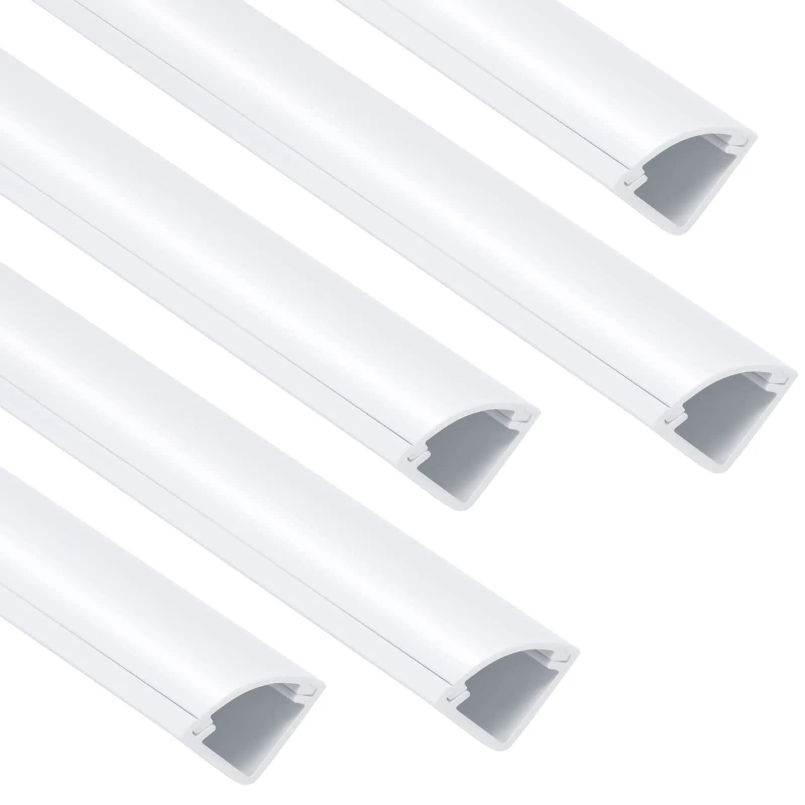 ZhiYo Corner Cable Hider 85in (2.16m) Total Length | Paintable PVC Raceway for 1-2 Wires - main product image