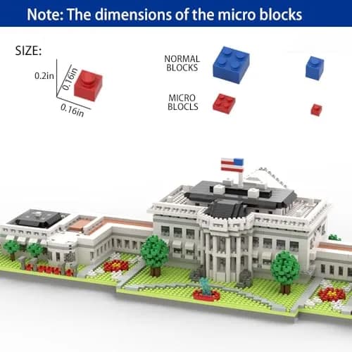 SEMKY Micro Mini Blocks White House Landmark Model Set | 3000 Pieces for Kids & Adults thumbnail 2