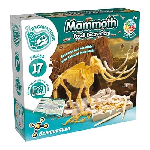 Science4you Mammoth Dinosaur Fossil Digging Kit - Excavate & Assemble 17 Dino Bones | Paleontology Fun for Kids 6-14 thumbnail 1