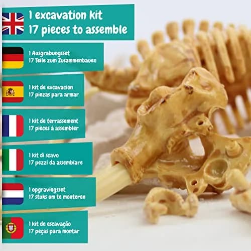 Science4you Mammoth Dinosaur Fossil Digging Kit - Excavate & Assemble 17 Dino Bones | Paleontology Fun for Kids 6-14 thumbnail 2