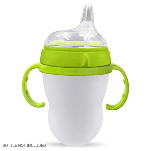 ANPEI Soft Spout Transitional Nipple Kit Bundle for Comotomo Bottles 5 oz & 8 oz, 2 Kits + Brushes (Green) | USA-Sourced Baby Bottle Conversion thumbnail 8