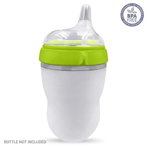 ANPEI Soft Spout Transitional Nipple Kit Bundle for Comotomo Bottles 5 oz & 8 oz, 2 Kits + Brushes (Green) | USA-Sourced Baby Bottle Conversion thumbnail 9