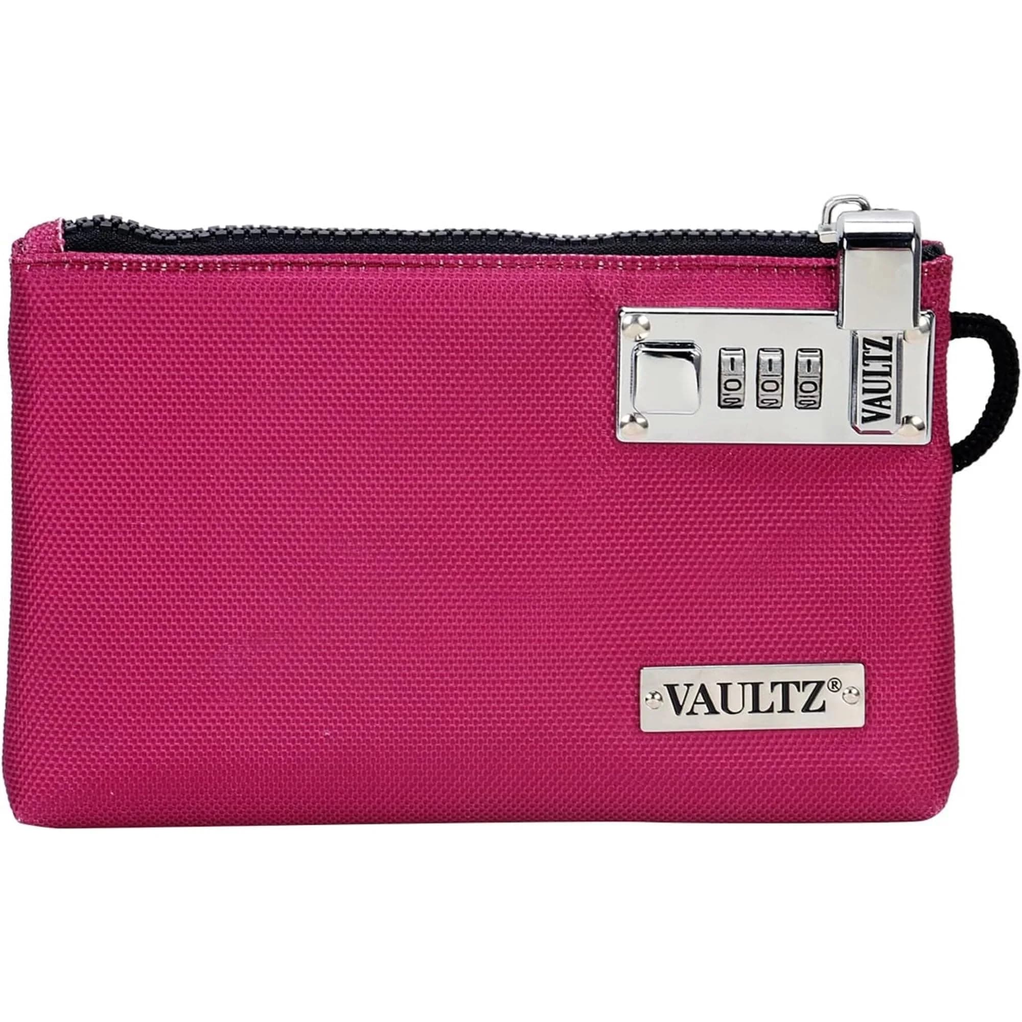 Vaultz Locking Accessories Pouch, 7 x 10 Inches, Berry Color | Secure Storage for Valuables - main product image