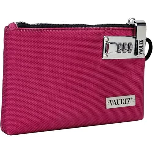Vaultz Locking Accessories Pouch, 7 x 10 Inches, Berry Color | Secure Storage for Valuables thumbnail 5