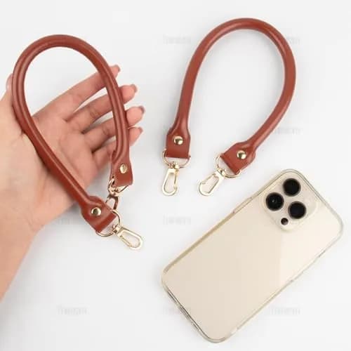 AUEAR Replacement Handbag Straps Brown PU Leather 39.88 cm (15.7 Inches) | 2 Pack with Gold Metal Lobster Buckles thumbnail 4