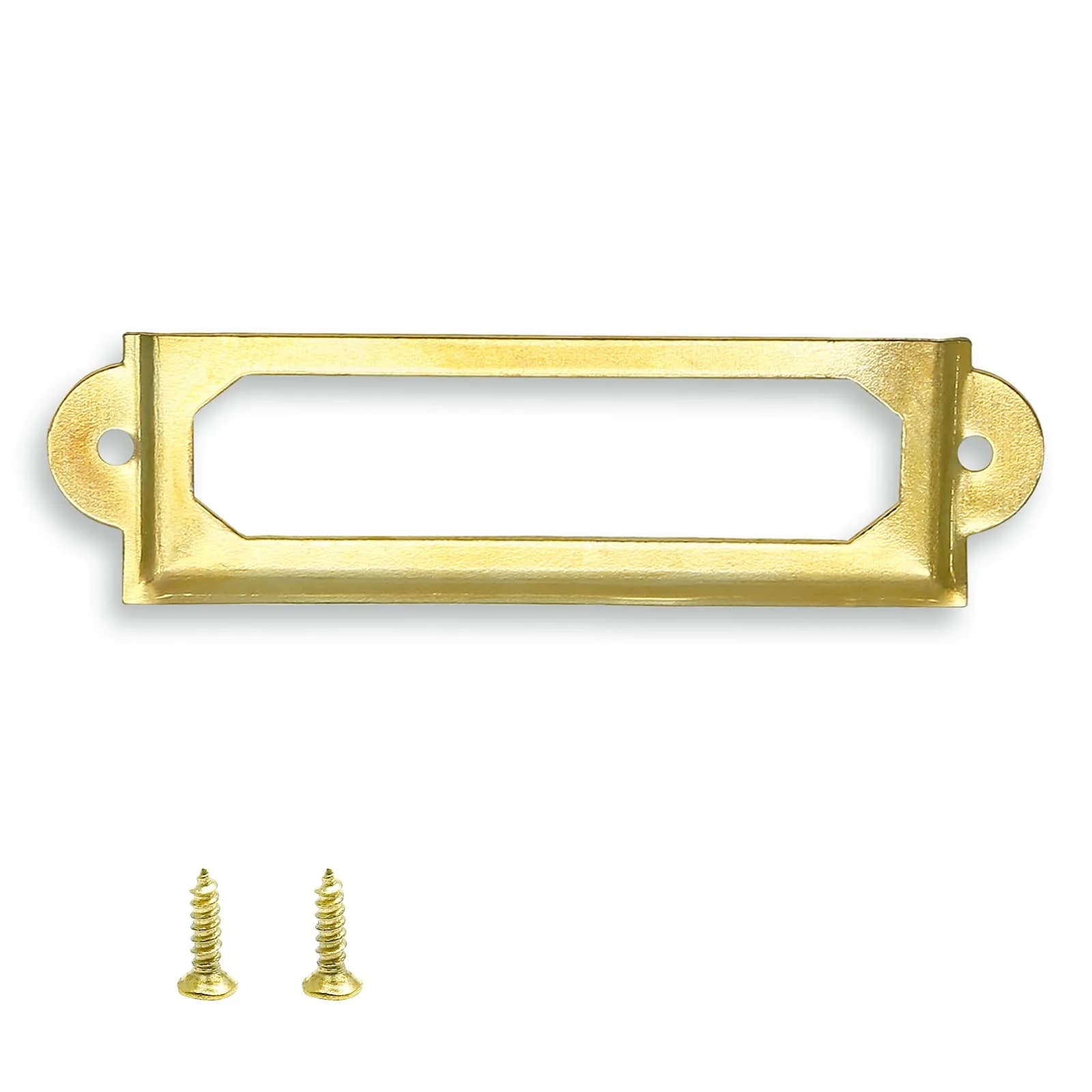 Rierdge Antique Label Holder 2.3 Inch Gold 30 Pcs | Retro Iron Pull Handles for Cabinets & Drawers