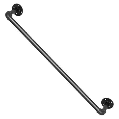 VEVOR Pipe Stair Handrail 3FT (0.9m) | 440LBS Load Capacity Industrial Carbon Steel Staircase Handrail with Wall Mount Support thumbnail 9
