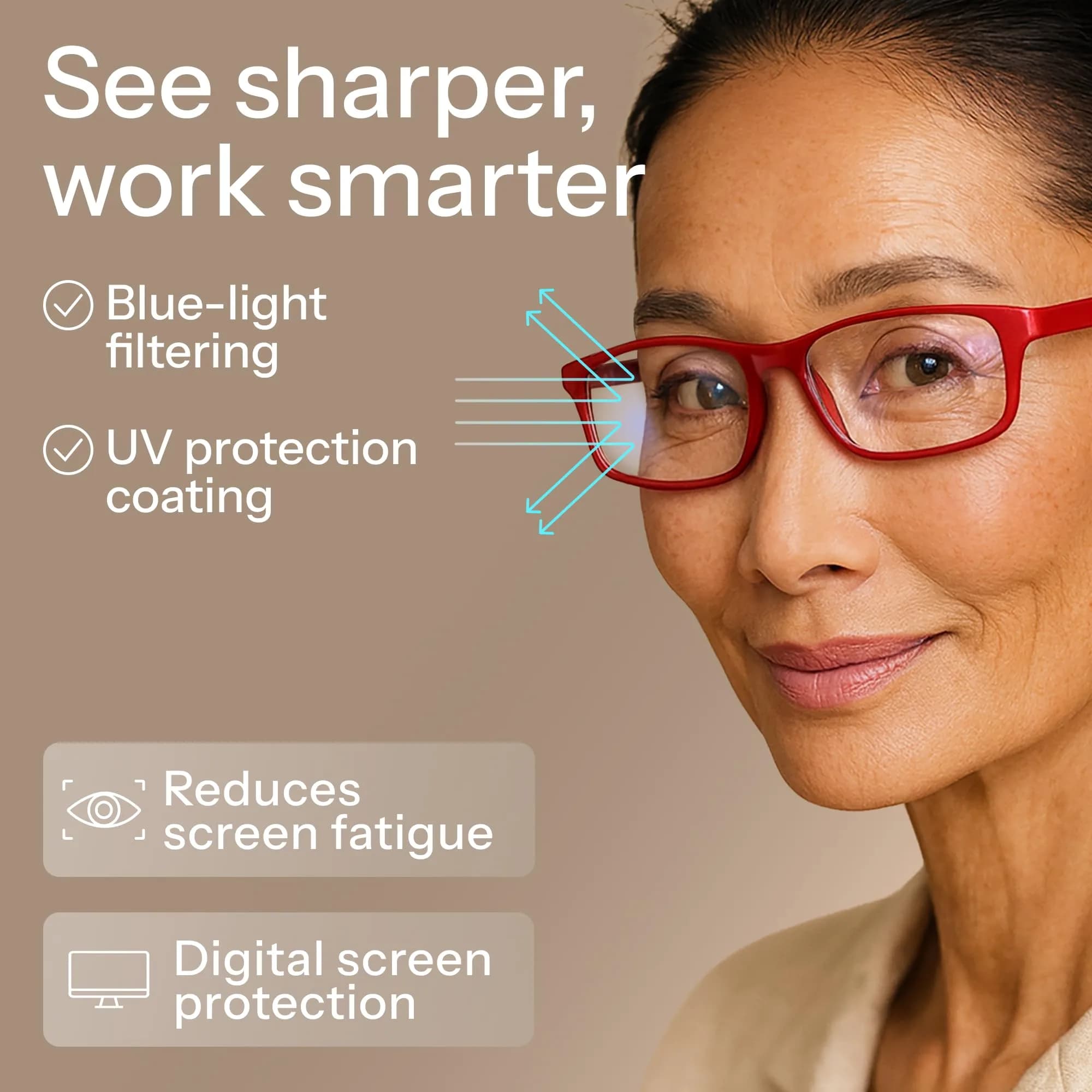 Gaoye Blue Light Blocking Reading Glasses 5-Pack Mix Color 2, 3.5 Diopter | Lightweight Spring Hinge Readers thumbnail 4