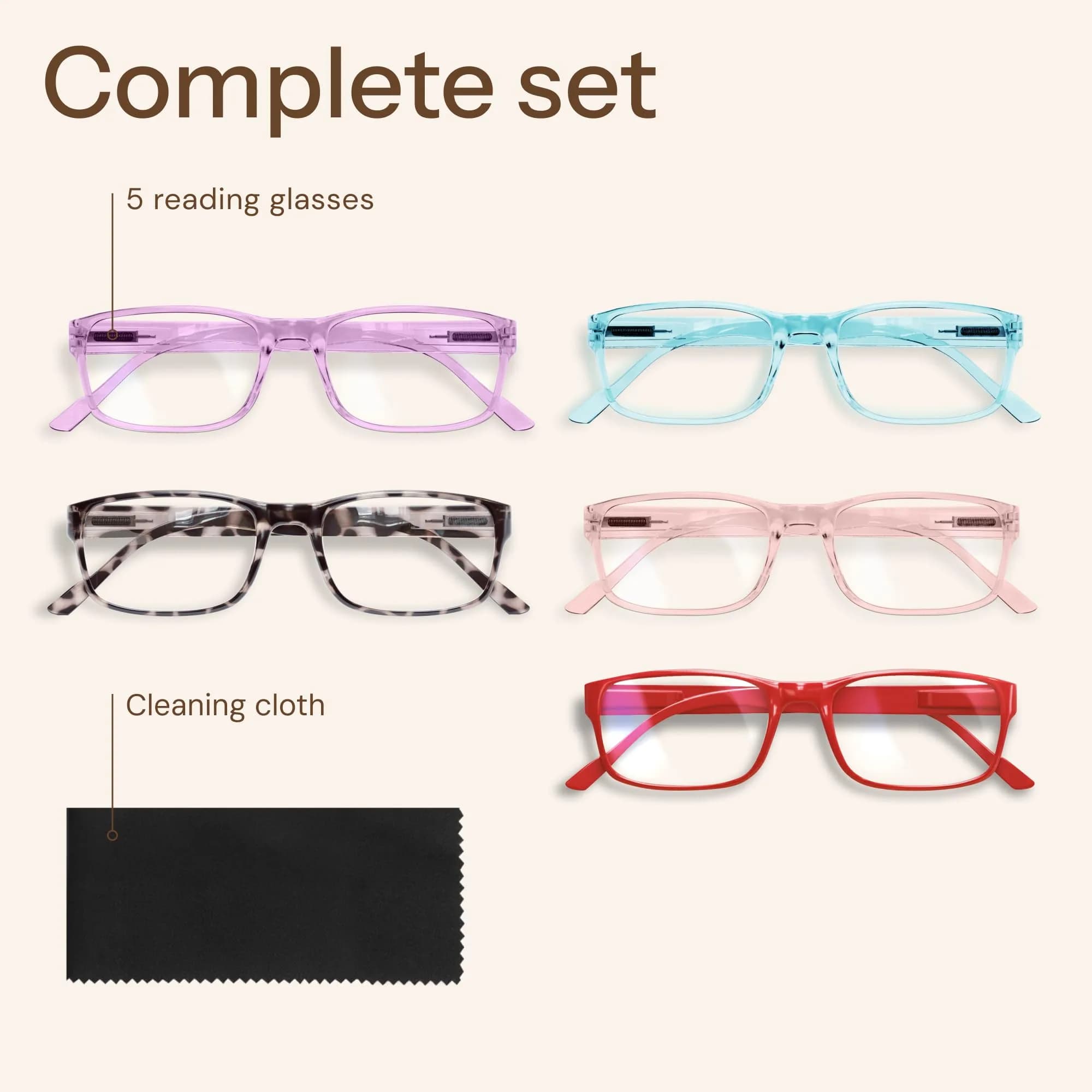 Gaoye Blue Light Blocking Reading Glasses with Spring Hinges, 5-Pack Mix Color 2.25 thumbnail 7