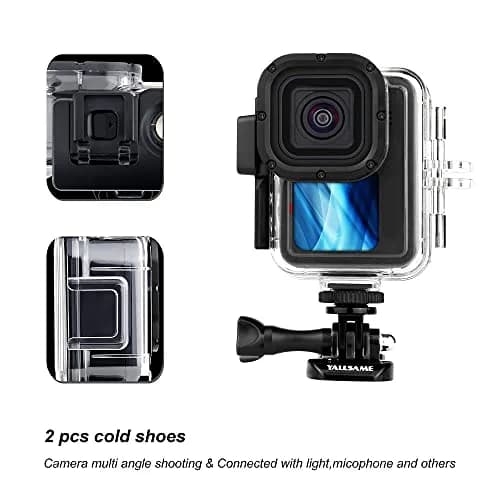 YALLSAME Waterproof Case for GoPro Hero 13 12 11 10 9 Black | 196ft Depth, Polymer Material thumbnail 5