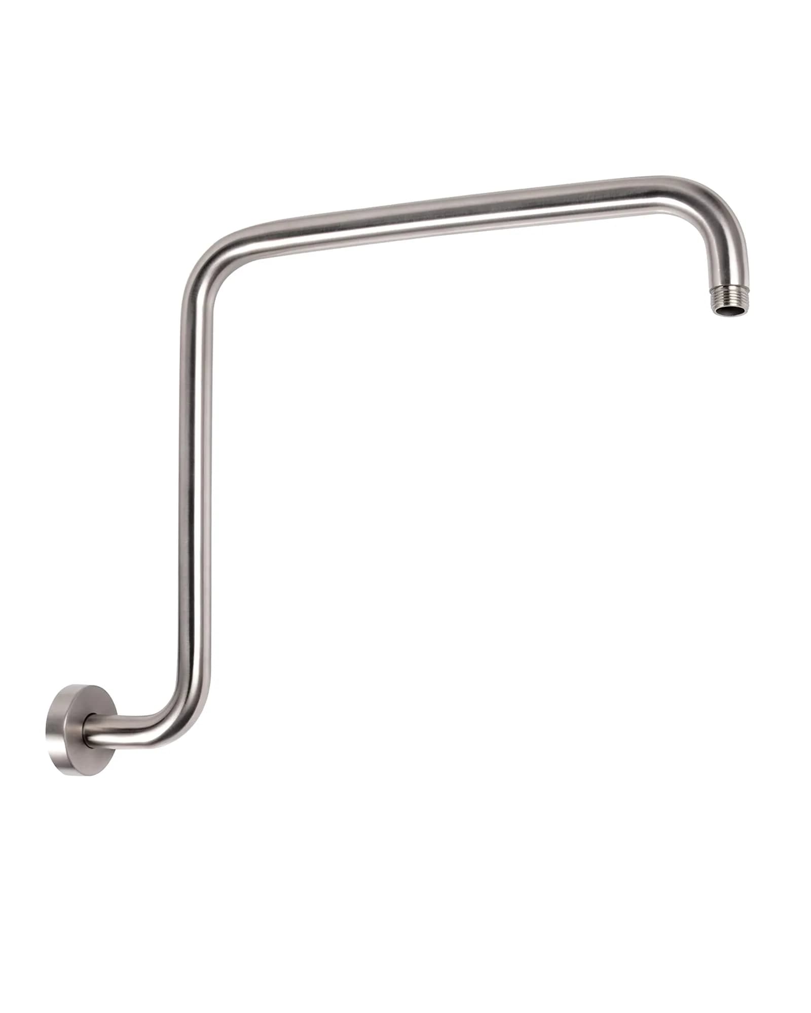 PHASAT S Shaped Shower Arm 42.3 cm (16.65 Inches) High Rise Brushed Nickel | Extends Showerhead Reach & Height