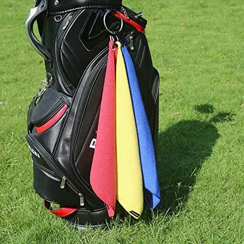 Handy Picks Microfiber Golf Towel 40.64cm (16") x 40.64cm (16") | Pack of 3 with Carabiner Clip & Waffle Pattern thumbnail 3