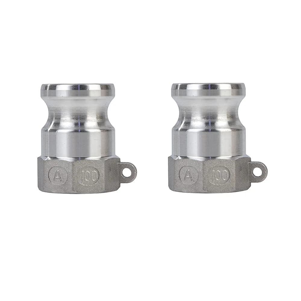 Quafwia 2" Aluminum Cam Lock Fittings (Part A) with Female NPT Thread | Gravity Cast Stronger Body — 1‘’