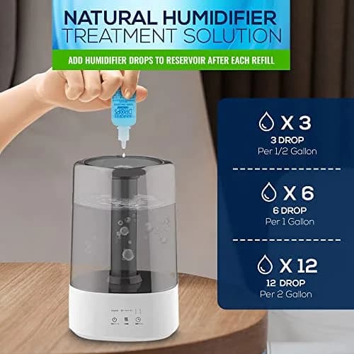 Dry Element Humidifier Drops 1 Fl Oz | Premium Food Grade Concentrate, Slows Residue & Scaling, Freshens Water, 100+ Day Supply, Made in USA thumbnail 3