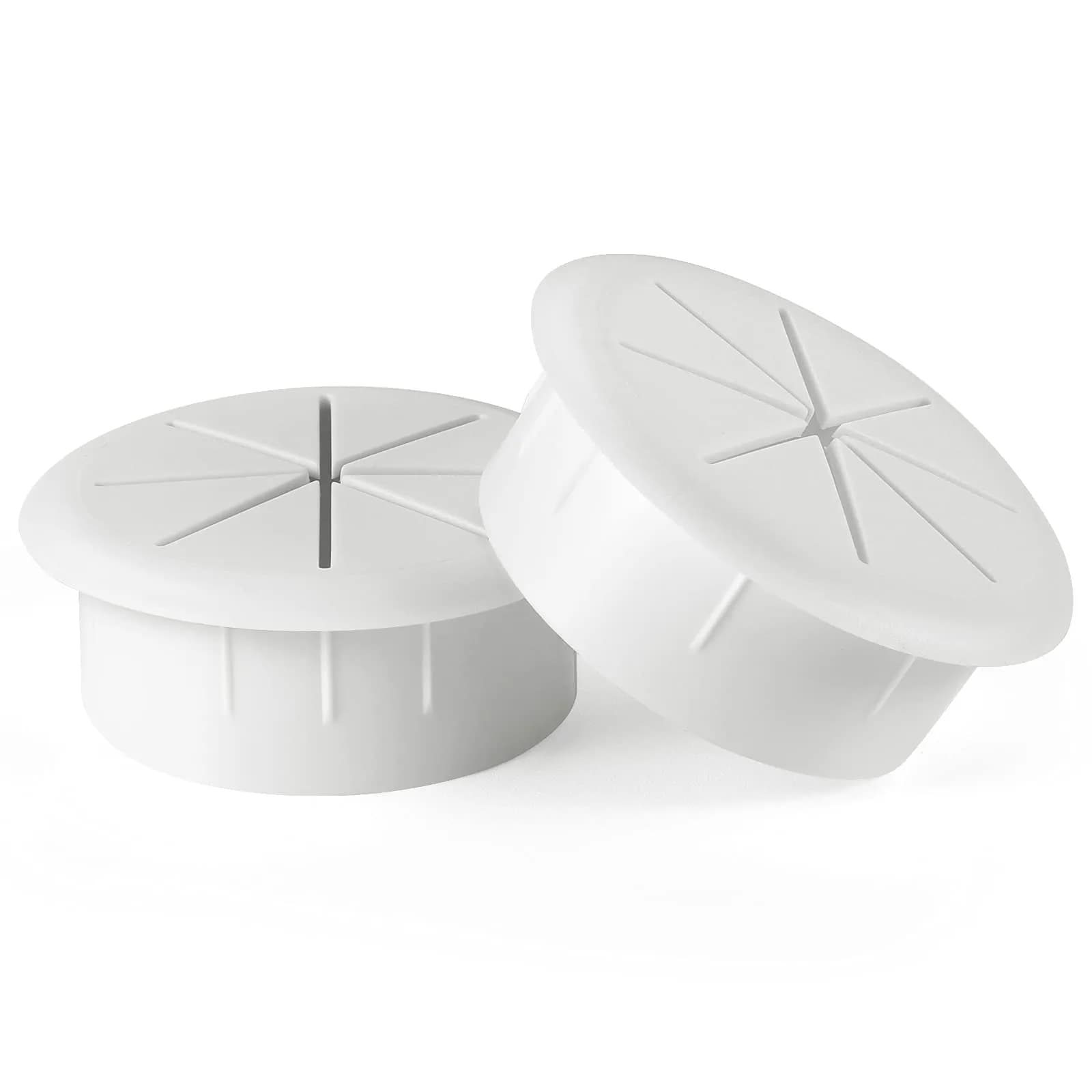 HYCC 2 Pack 2 Inch Flexible Desk Grommet | Organize Wires & Cables Effectively - main product image