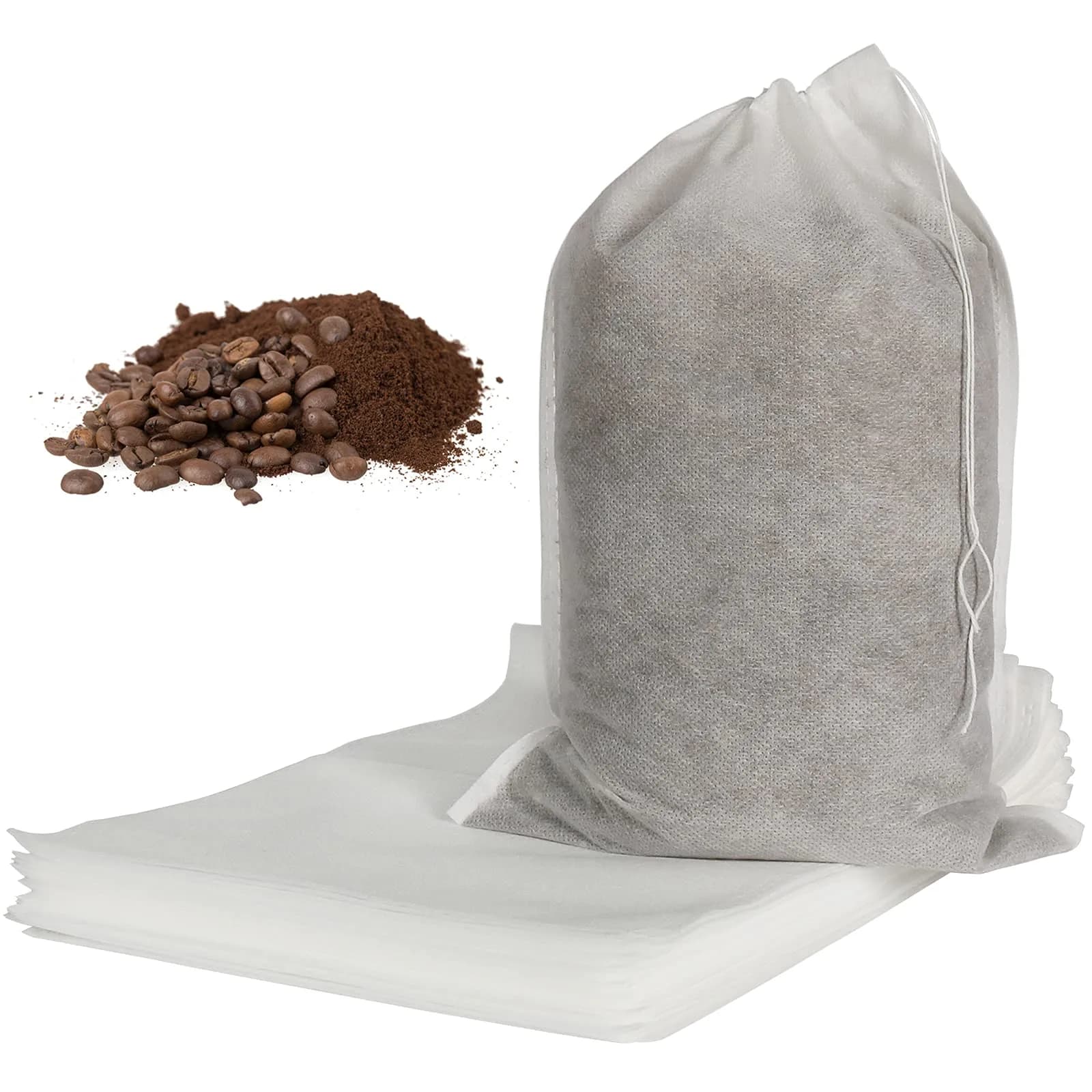 HRX Package Disposable Cold Brew Bags 8x12 inch (20x30cm) - 50 Count | Fine Mesh for Smooth Cold Brew Coffee & Tea