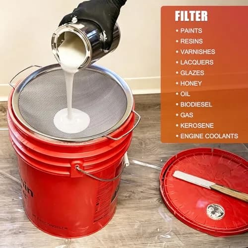 ZHUITU Fine Mesh Paint Strainer 60 Mesh Stainless Steel 5 Gallon Bucket | Ultra-Fine Filter for Paint & More thumbnail 3