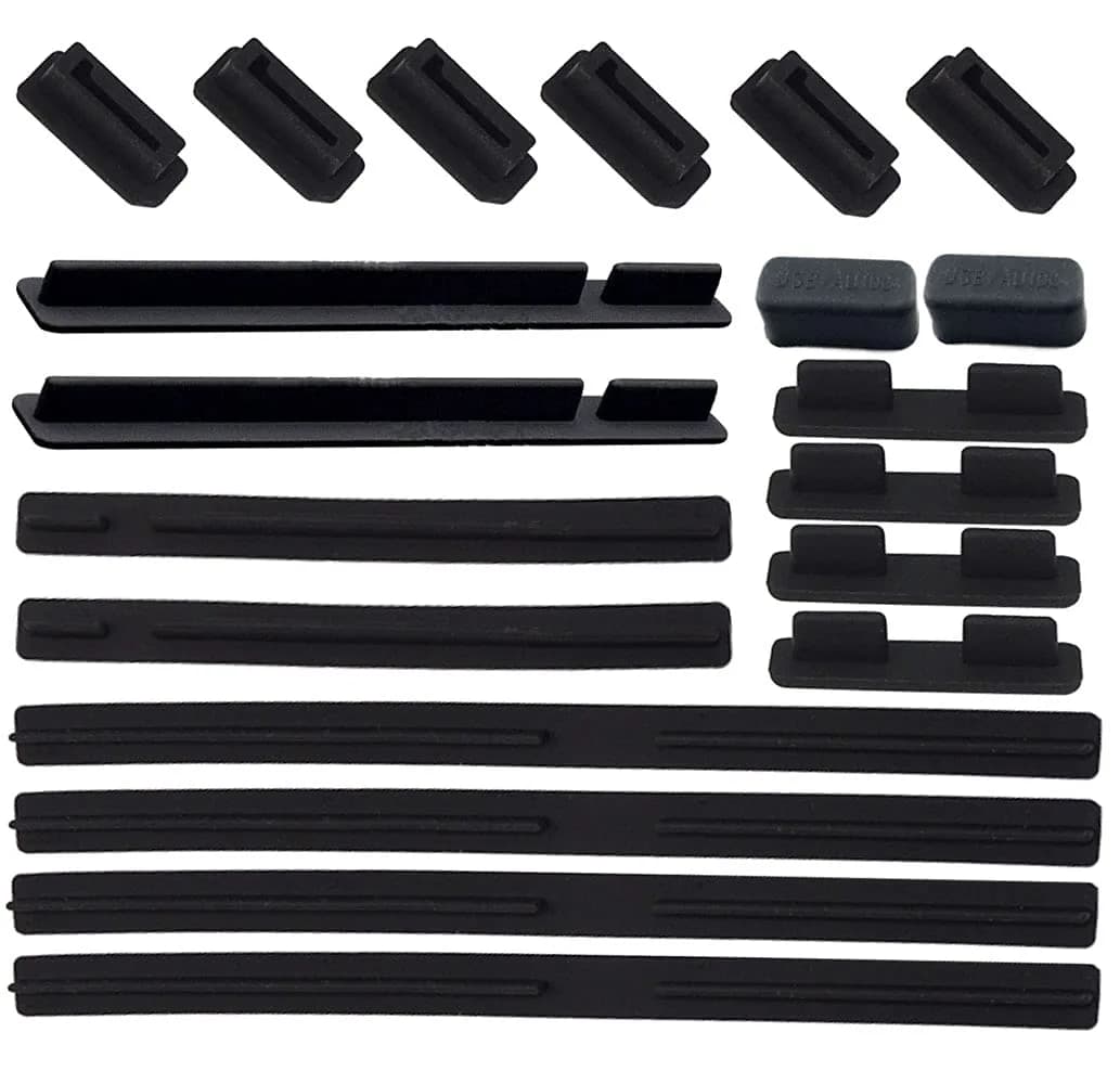 LampVPath Motherboard Anti-Dust Plugs Set | 20 PCS Silicone Port Covers for DDR, PCI, SATA, USB — Mother Board
