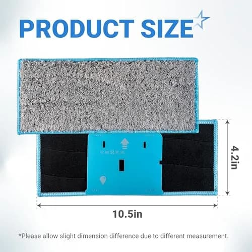 BlueStars Washable Wet Mopping Pads for iRobot Braava Jet m6 (4-Pack) | Microfiber Deep Clean Mop Pads thumbnail 2
