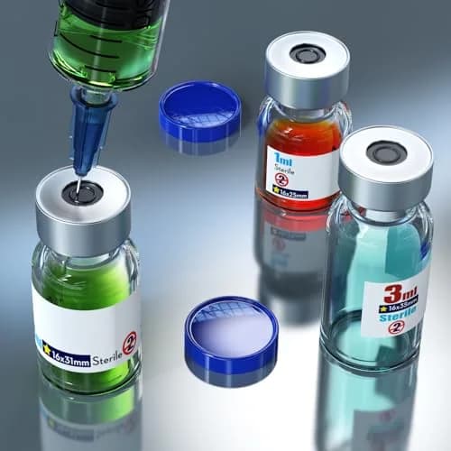 Ks-Tek Sterile Glass Sample Vials with Injection Port 3ml (0.1 Fl Oz) | 10-Pack, Individually Packaged thumbnail 5