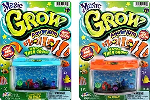 JA-RU Magic Growing Fish Aquarium Toy for Kids - 2 Packs | Educational Sea Creatures thumbnail 1
