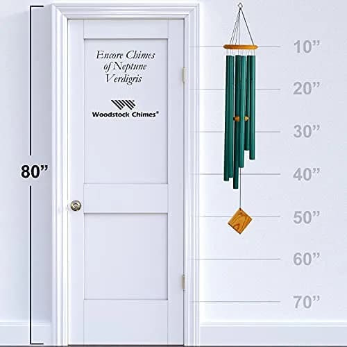 Woodstock Chimes Neptune Wind Chime 54" Verdigis Deep Tone Garden Decor thumbnail 5