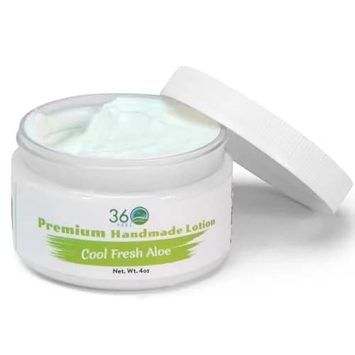 360Feel Aloe Body Lotion 4 Fl Oz | Hydrates with Coconut & Olive Oil, Non-Greasy, Sensitive Skin, All Day Use thumbnail 1