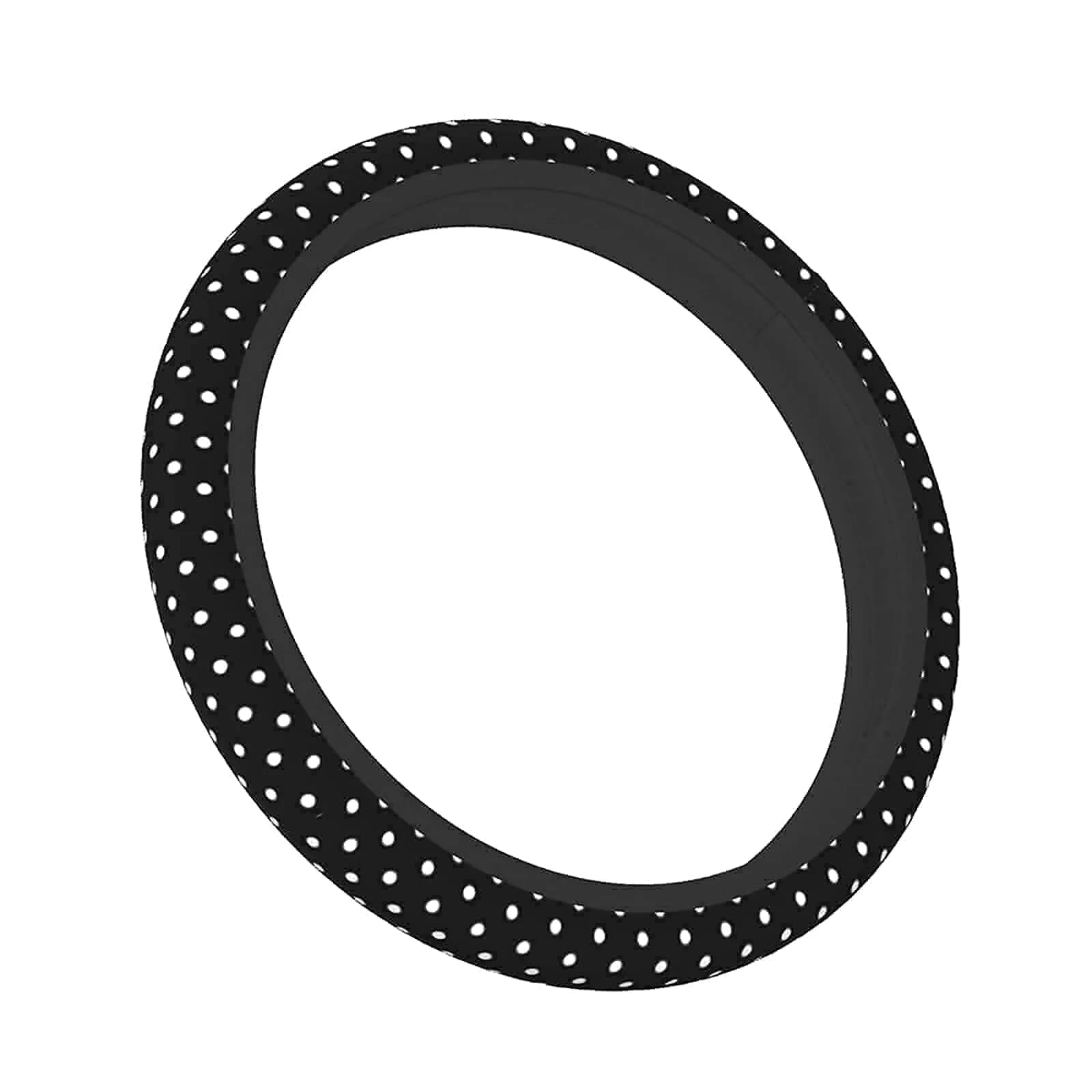 KUOAICY Black and White Polka Dot Steering Wheel Cover | Non Slip Neoprene 15 inch | Universal Fit for Women Men - main product image