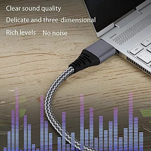 NCGGY USB to 6.35mm 1/4 inch TRS Audio Stereo Cable 6.6FT | Supports Listening, Not Recording thumbnail 6