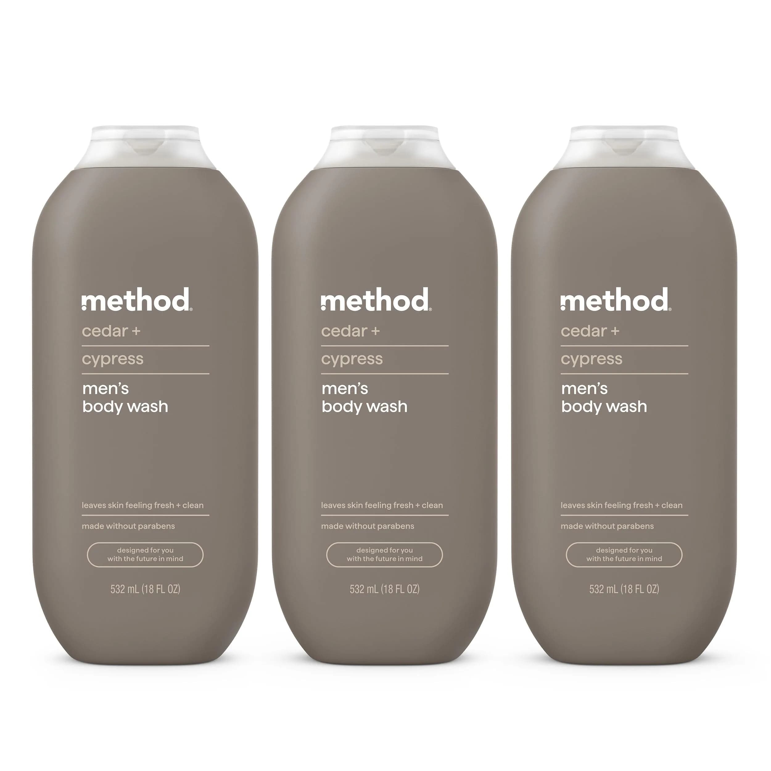 Method Men’s Body Wash, Juniper + Sage, 18 fl oz | Rich, Creamy Lather, Gentle for All Skin Types — White