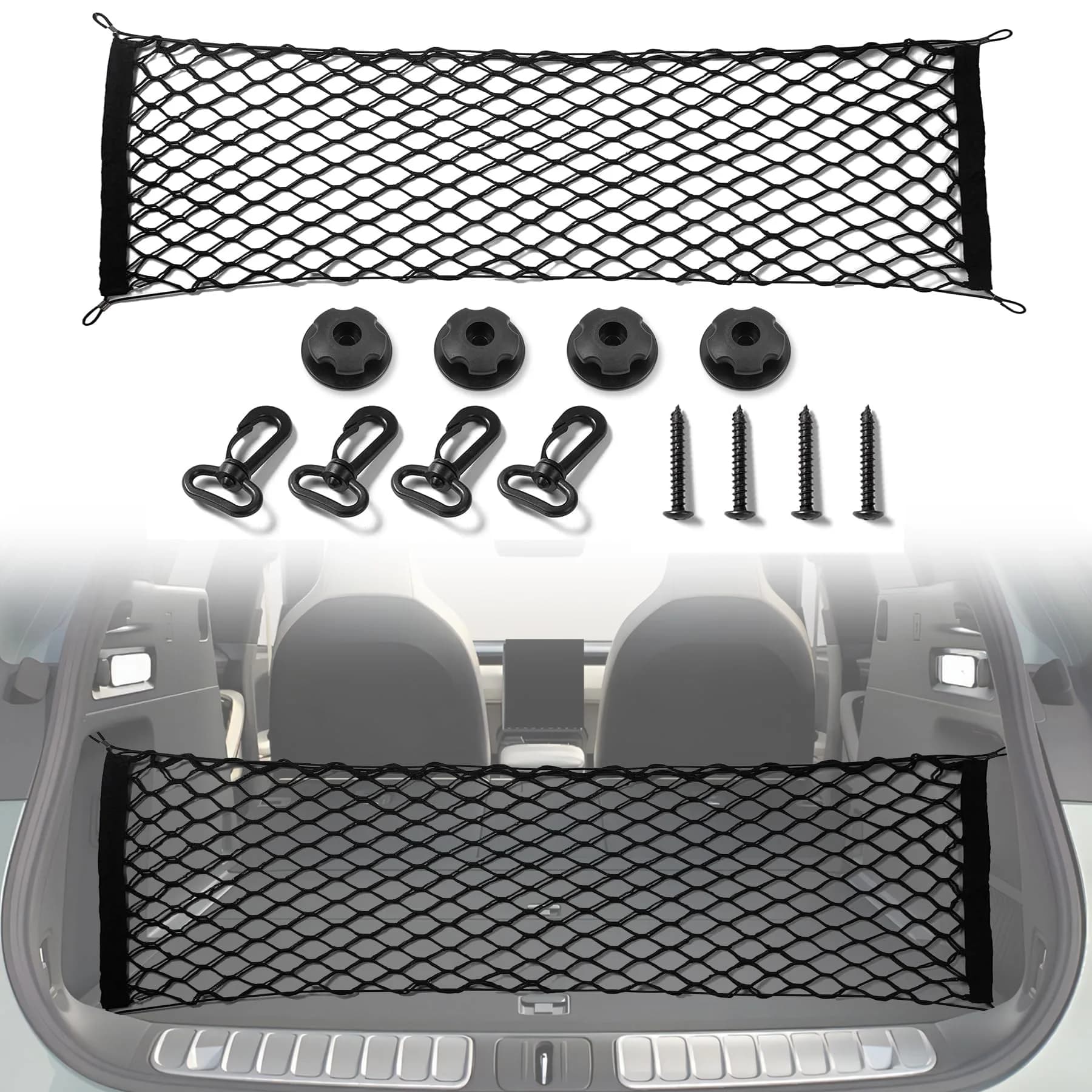 Amiss Cargo Net 35.4x15.8 Inch | Stretchable Exterior Accessories for SUVs, Cars & Trucks - main product image