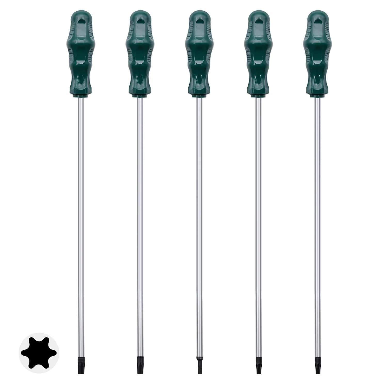 RUBY.Q 12in Magnetic Torx Screwdriver Set T15-T30 (5-Piece) | Precision Tool for Hard-to-Reach Areas - main product image