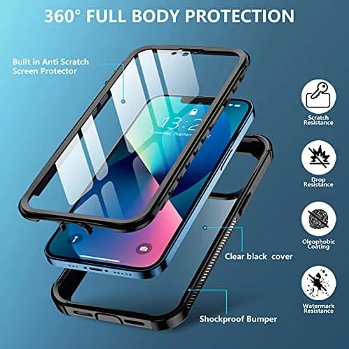Red2Fire Full Body Case for iPhone 13 6.1 inch with Built-in Screen Protector | Heavy Duty Protection thumbnail 3
