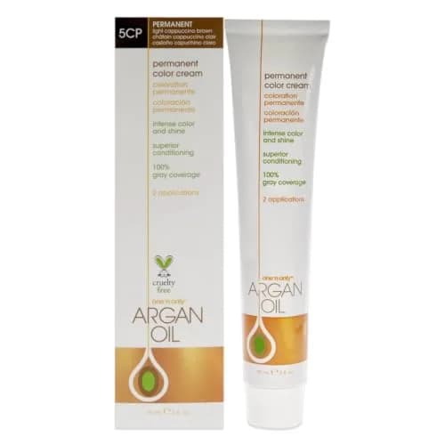 One 'N Only Permanent Hair Color & Dye, 5CP Light Cappuccino Brown, 3 oz | Rich, True Tones with Argan Oil (120 chars) thumbnail 1