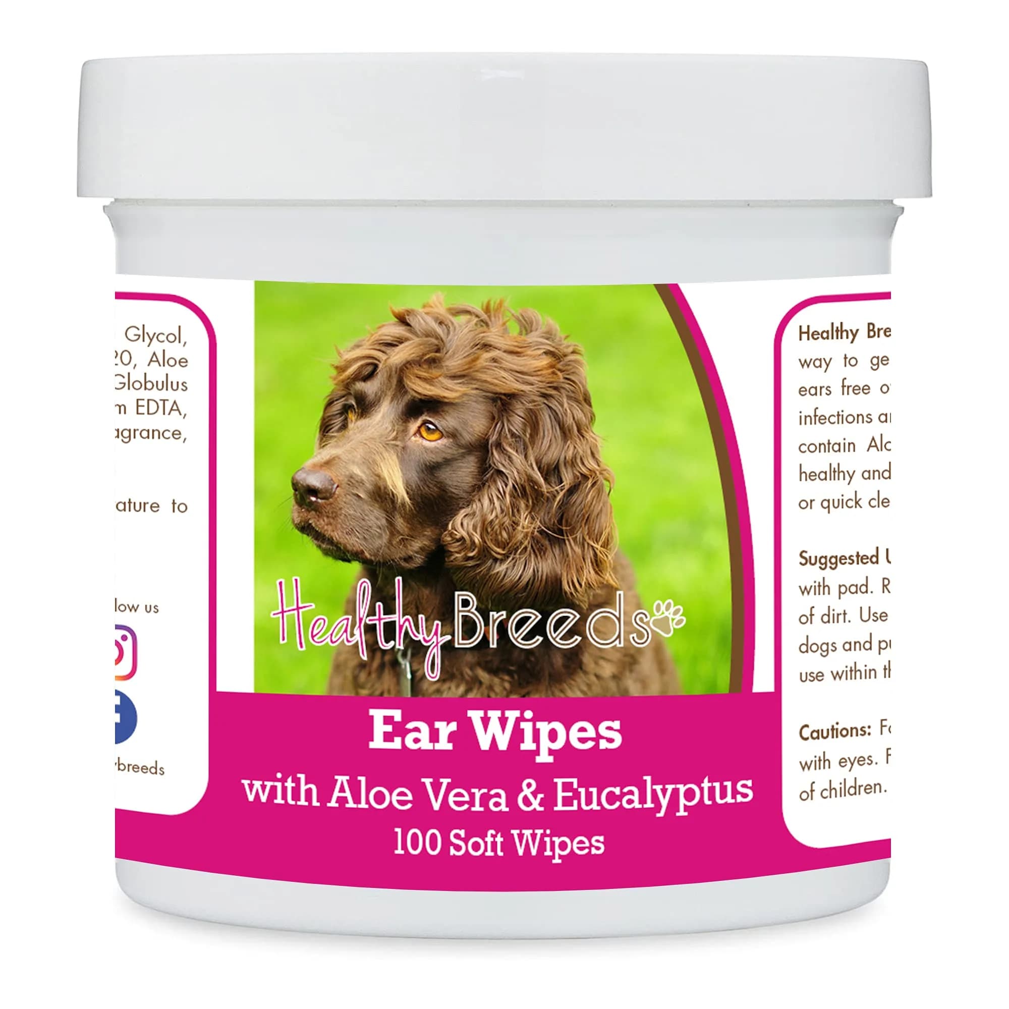 Healthy Breeds Pomeranian Ear Cleaning Wipes with Aloe & Eucalyptus 100 Count | Gentle Ear Care for Dogs — Aloe & Eucalyptus