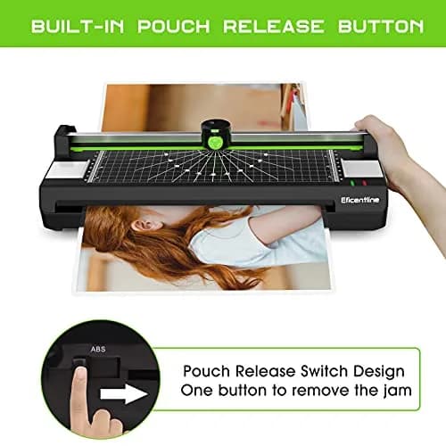 Eficentline Green A3 Laminator Machine with 50 Pouches, Trimmer & Corner Rounder | 330mm Width thumbnail 4