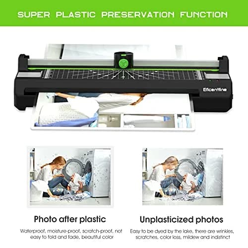 Eficentline Green A3 Laminator Machine with 50 Pouches, Trimmer & Corner Rounder | 330mm Width thumbnail 2