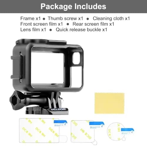 YALLSAME Frame Case for DJI Osmo Action 1 with Cold Shoe Mount | 68g (2.4 oz) Lightweight Polymer thumbnail 7