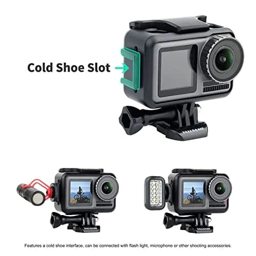 YALLSAME Frame Case for DJI Osmo Action 1 with Cold Shoe Mount | 68g (2.4 oz) Lightweight Polymer thumbnail 2