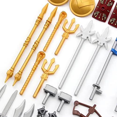Feleph Medieval Weapons Pack for Knight Figures 69 Pieces | Educational Toy Block Kit Compatible with Major Brands thumbnail 4