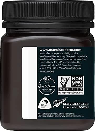 Manuka Doctor MGO 725+ Manuka Honey 8.75 oz | Pure New Zealand Honey, Raw & Non-GMO thumbnail 9
