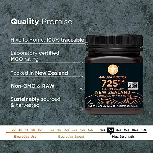 Manuka Doctor MGO 725+ Manuka Honey 8.75 oz | Pure New Zealand Honey, Raw & Non-GMO thumbnail 2