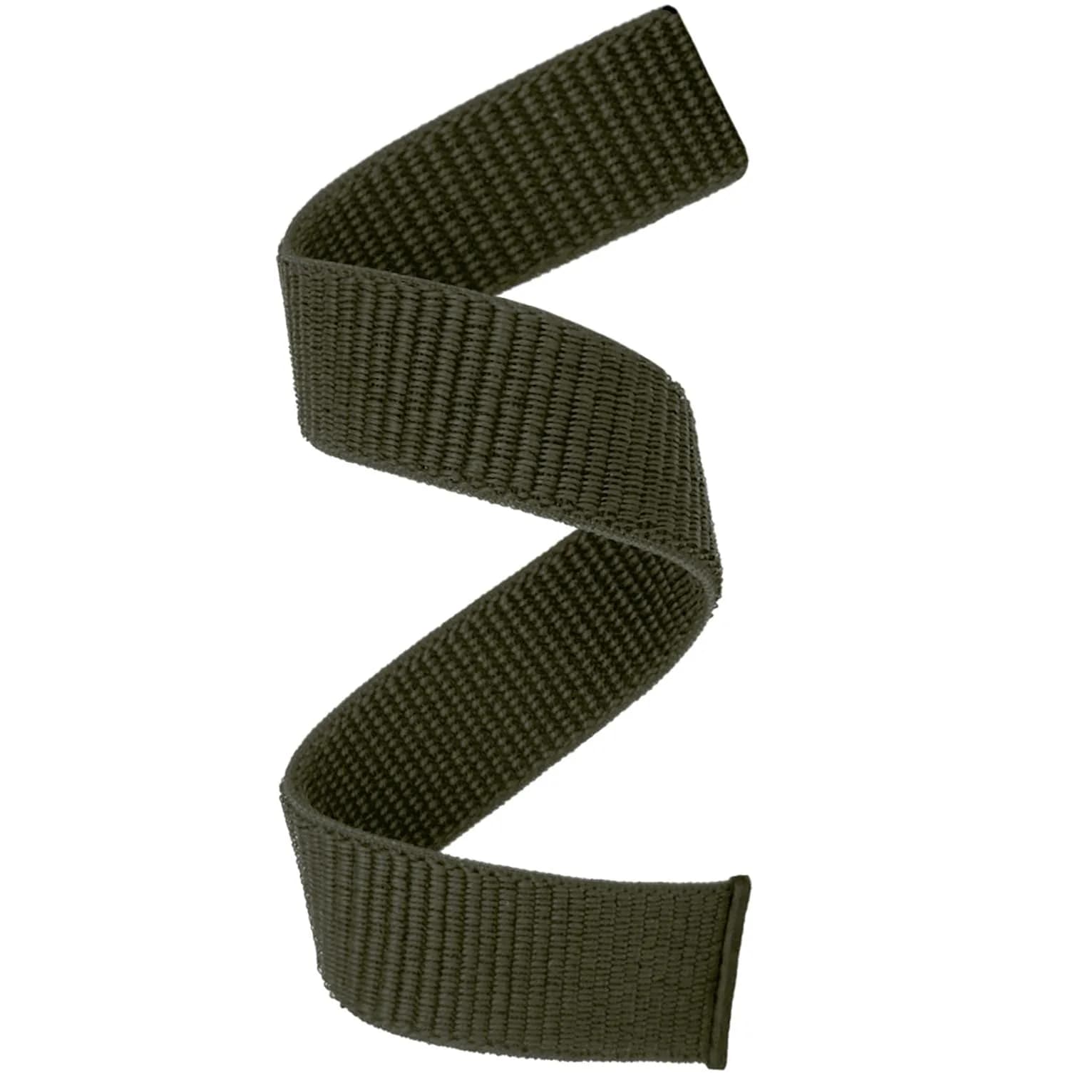 Abanen Woven Nylon Watch Band for Garmin Fenix 8 47mm/ Instinct 3 45mm (22mm, Black) | Quick Release Sport Strap — Dark Green