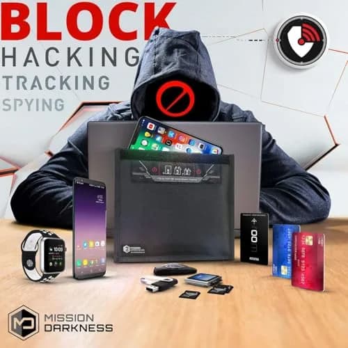 Mission Darkness Non-Window Faraday Bag for Phones 2-Pack | Signal Blocking, Military Grade, Digital Privacy (70-120 chars) thumbnail 4
