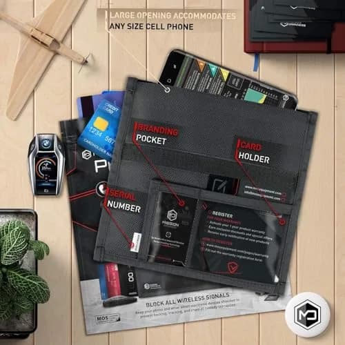 Mission Darkness Non-Window Faraday Bag for Phones 2-Pack | Signal Blocking, Military Grade, Digital Privacy (70-120 chars) thumbnail 5
