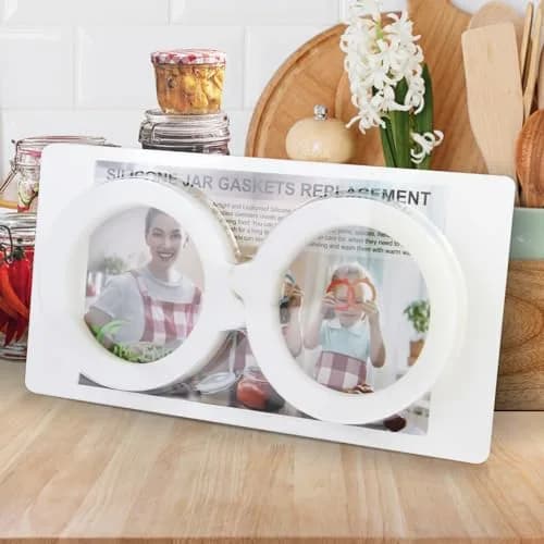 FCENDS White Silicone Jar Sealing Rings for Wide Mouth Mason Jars | Airtight & Leakproof Replacement Gaskets (12-Pack) thumbnail 5